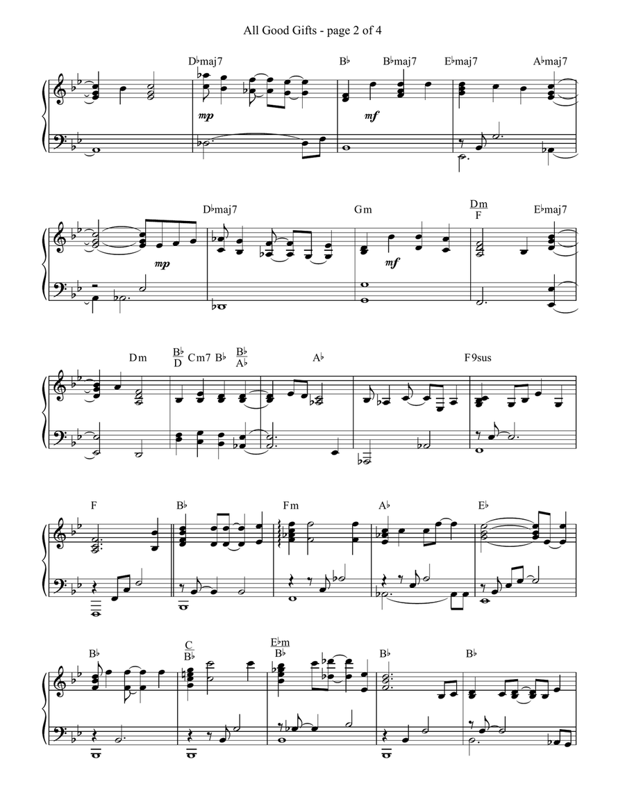 All Good Gifts All Good Gifts Piano Solo scores gallery preview page 3