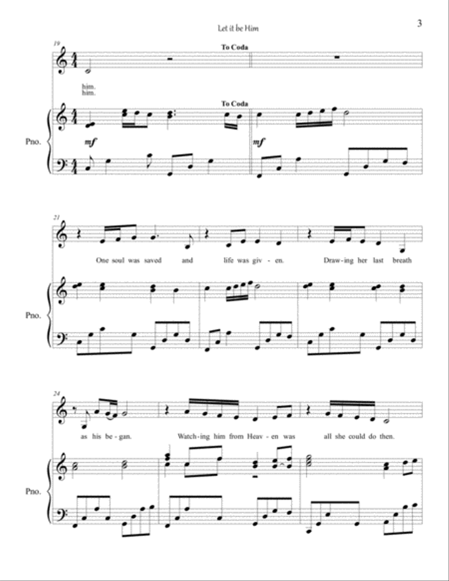 Let it Be Him Soprano Voice scores gallery preview page 3