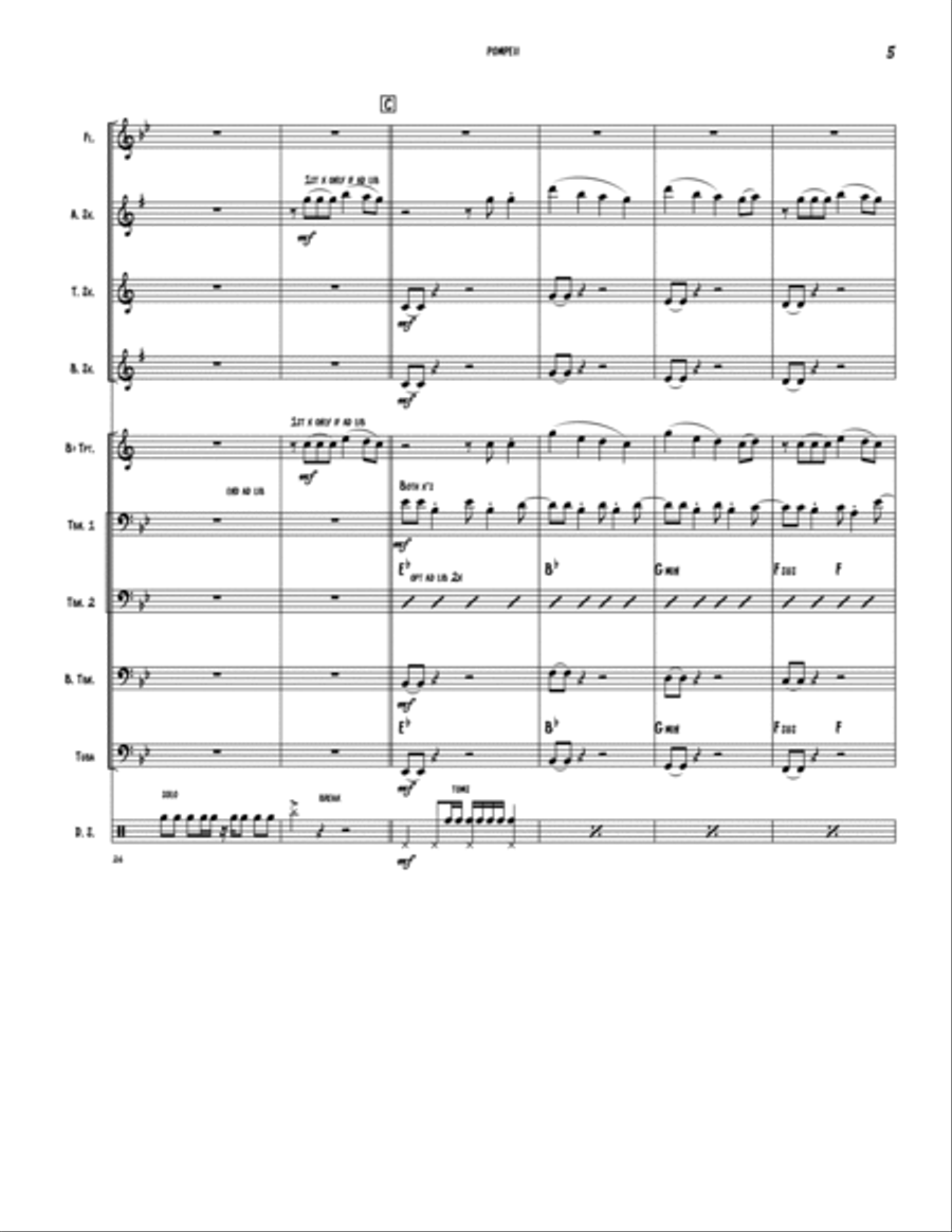 Pompeii Pompeii Large Ensemble scores gallery preview page 5