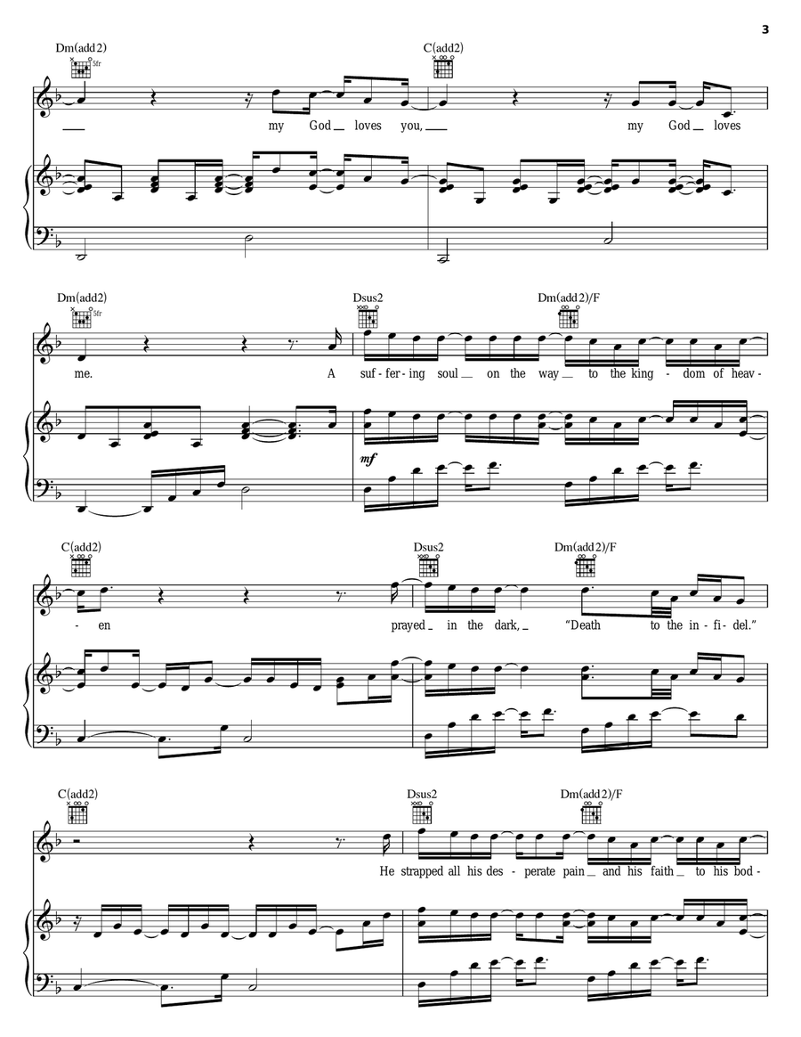 The Kingdom Of Heaven The Kingdom Of Heaven Piano, Vocal, Guitar scores gallery preview page 3