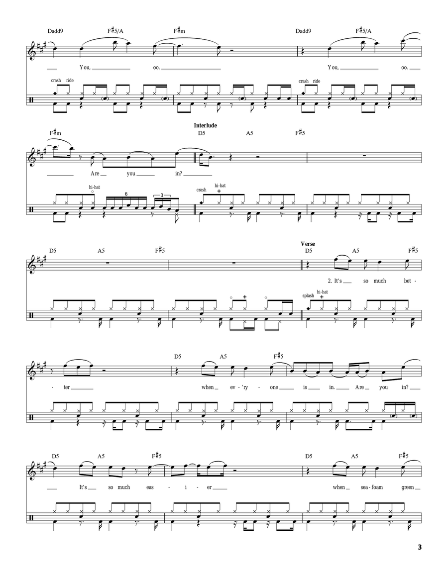 Are You In? Are You In? Drum Set scores gallery preview page 3