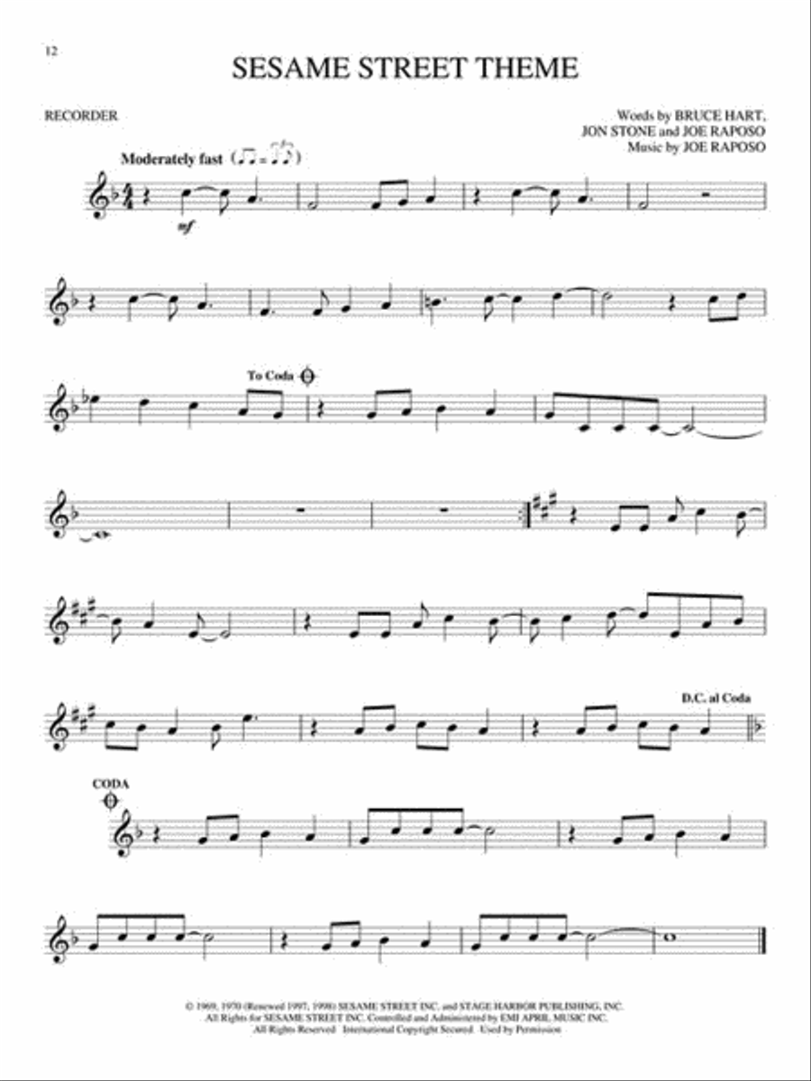 Kids' Fun Songs Recorder scores gallery preview page 5