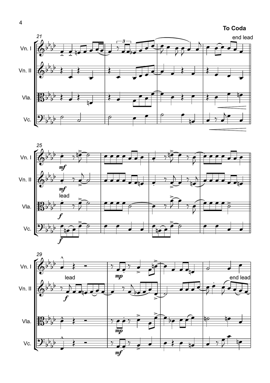 Oops!...I Did It Again String Quartet scores gallery preview page 4