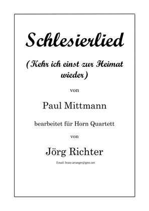 Book cover for Song of the Silesians for French Horn Quartet