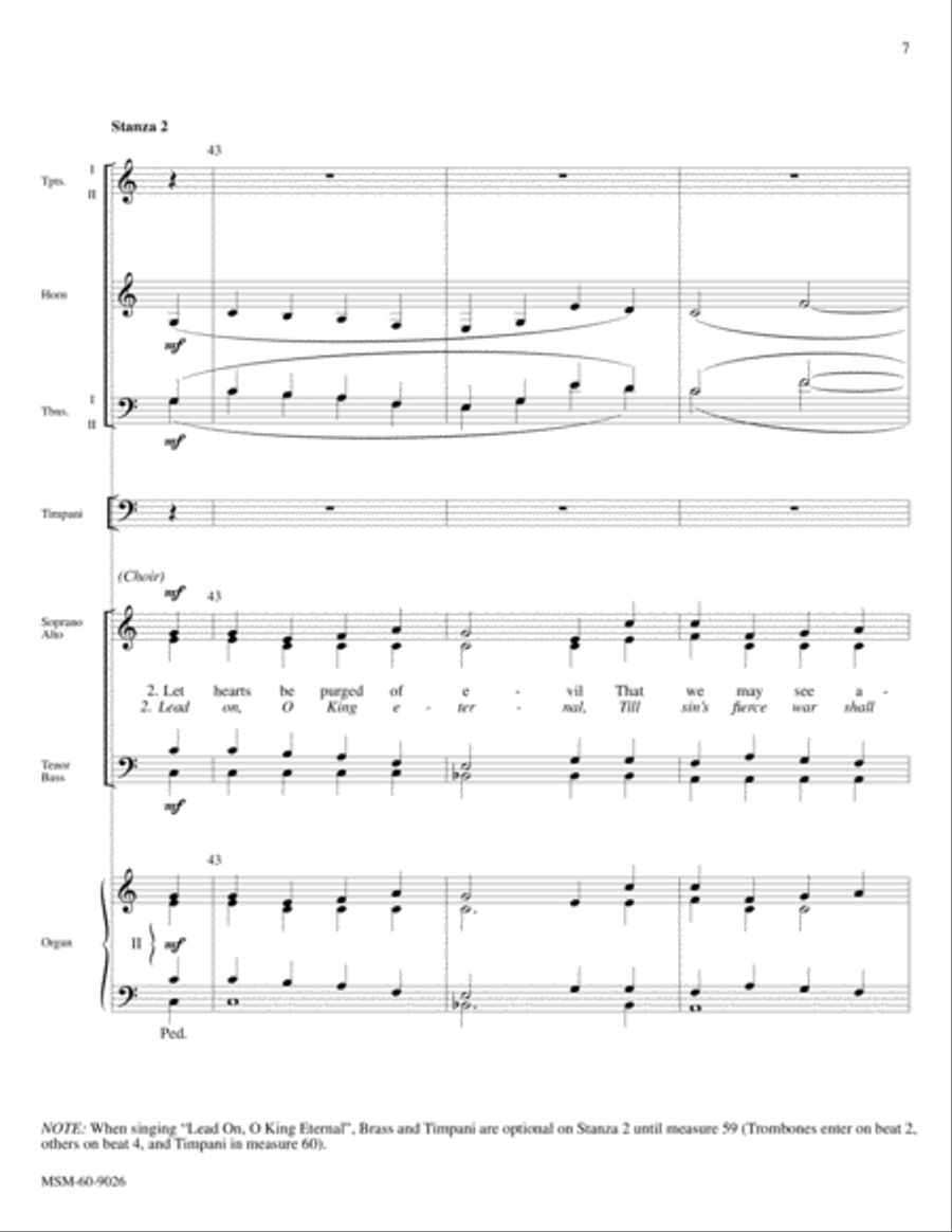 The Day of Resurrection Lead On, O King Eternal (Full Score) The Day of Resurrection Lead On, O King Eternal (Full Score) Choir scores gallery preview page 5