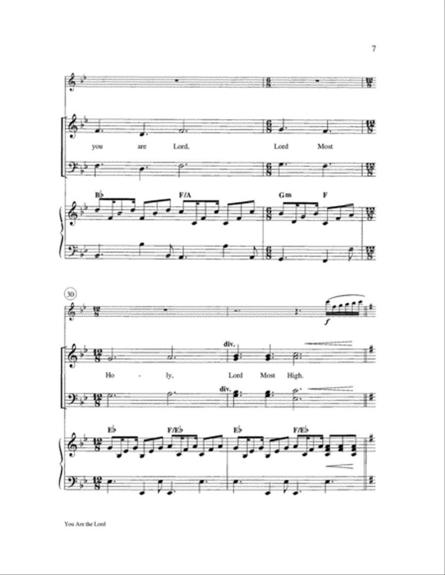 You Are the Lord You Are the Lord Choir scores gallery preview page 7