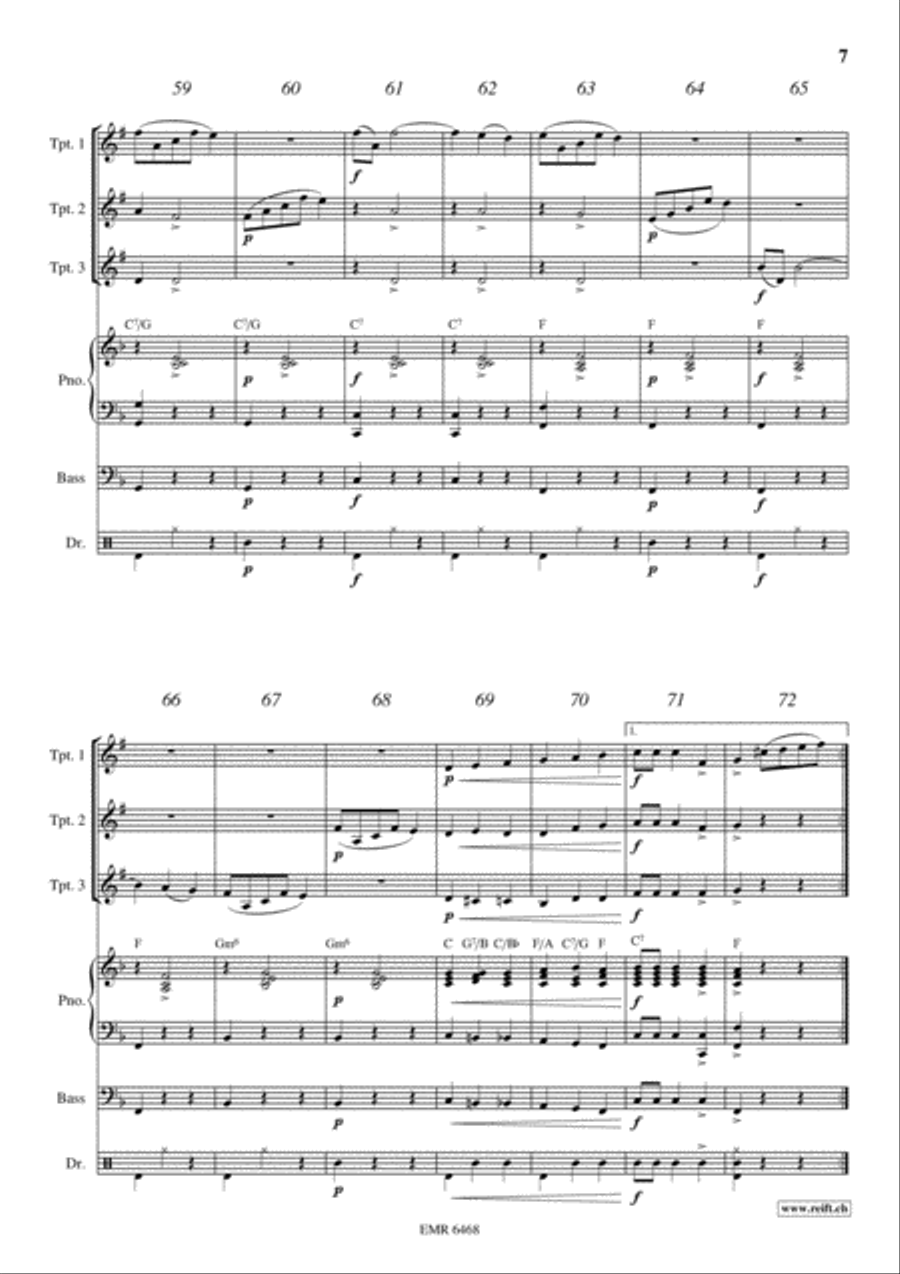 Donauwellen Trumpet Trio scores gallery preview page 7