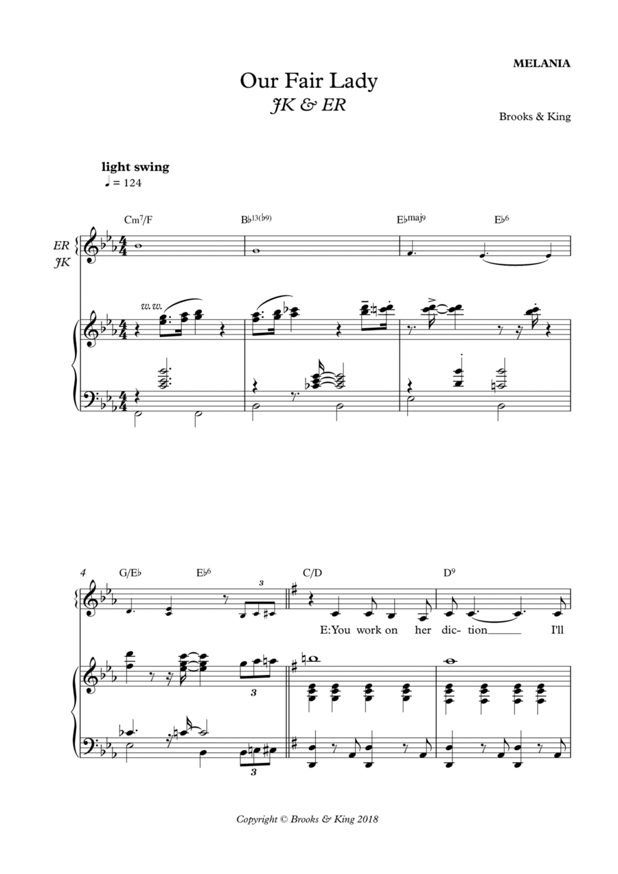 OUR FAIR LADY Voice scores gallery preview page 1
