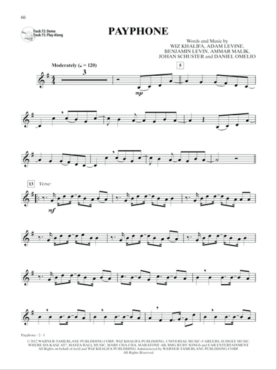 Ultimate Pop & Rock Instrumental Solos Horn Solo scores gallery preview page 5
