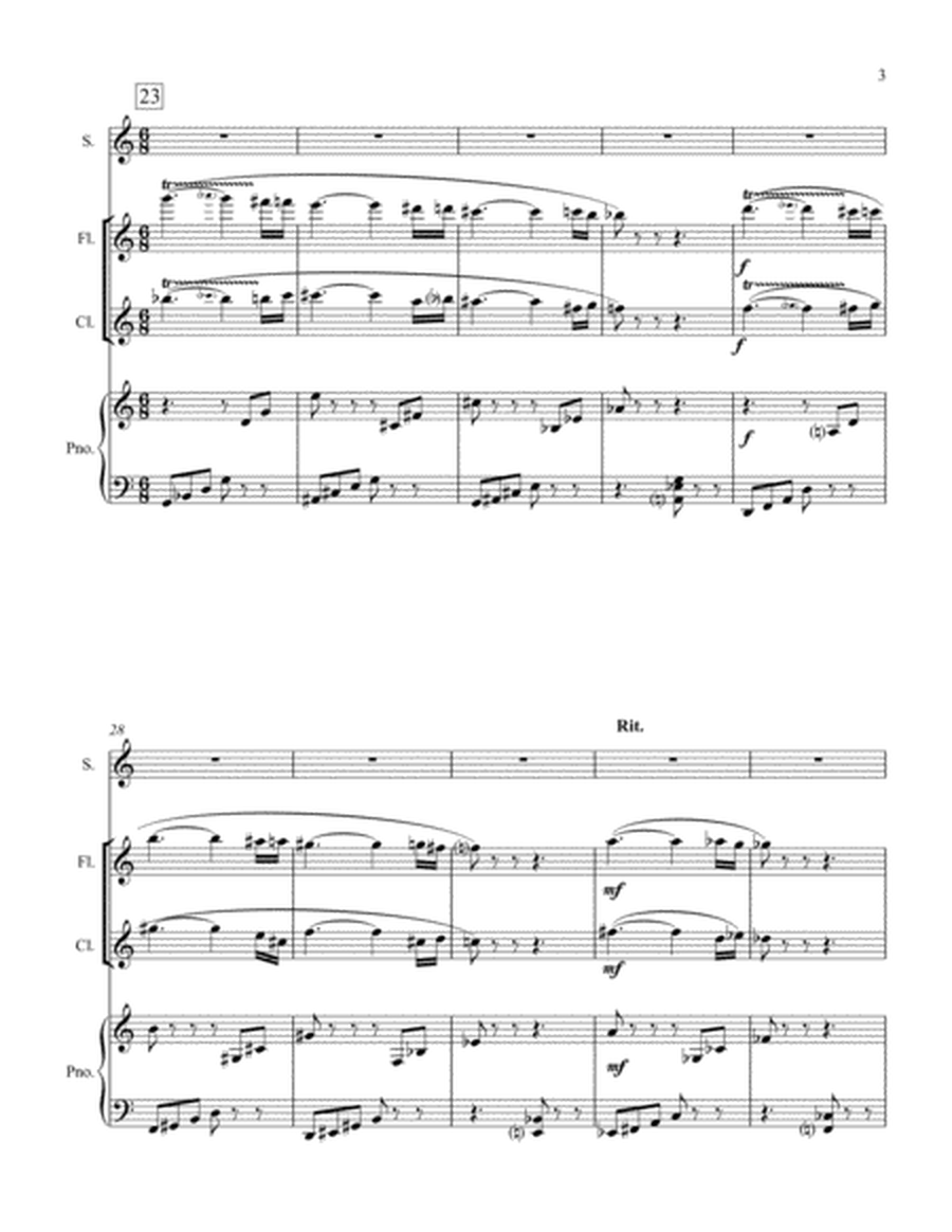 Four Poems for Soprano, Flute, Clarinet and Piano image number null