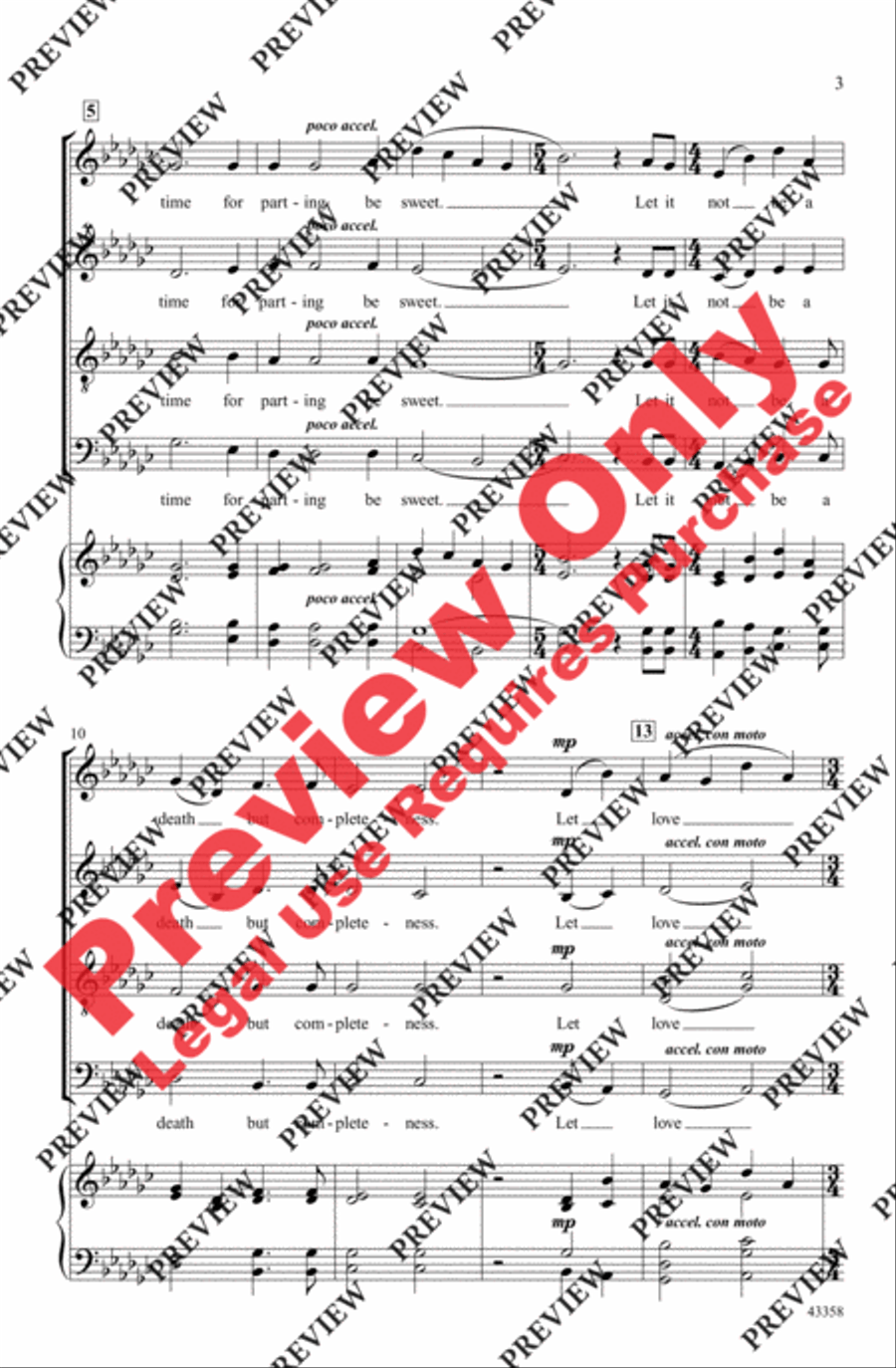 Peace, My Heart Peace, My Heart 4-Part scores gallery preview page 3