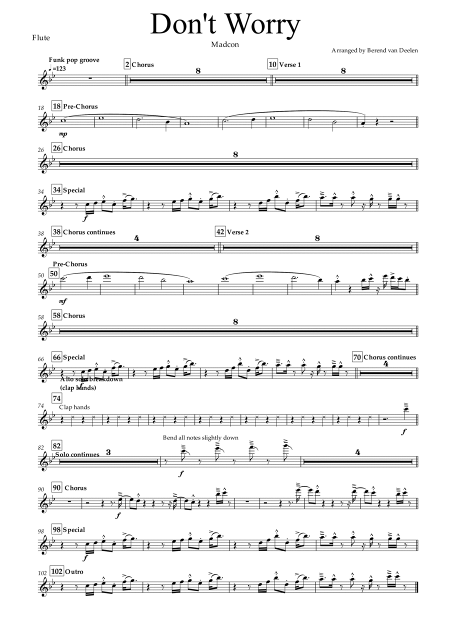 Don't Worry Don't Worry Jazz Ensemble scores gallery preview page 1