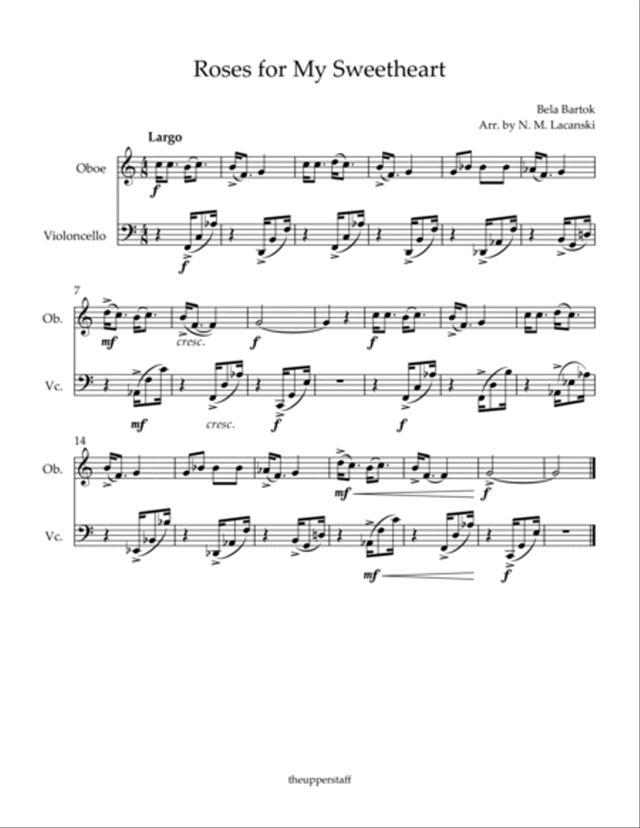 Roses for My Sweetheart Oboe scores gallery preview page 2