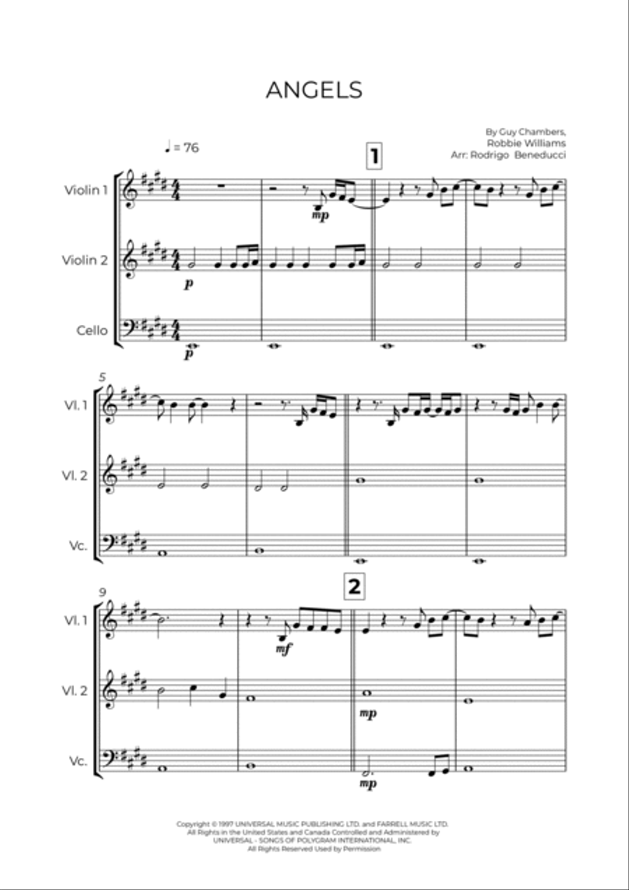 Angels Angels String Trio scores gallery preview page 2