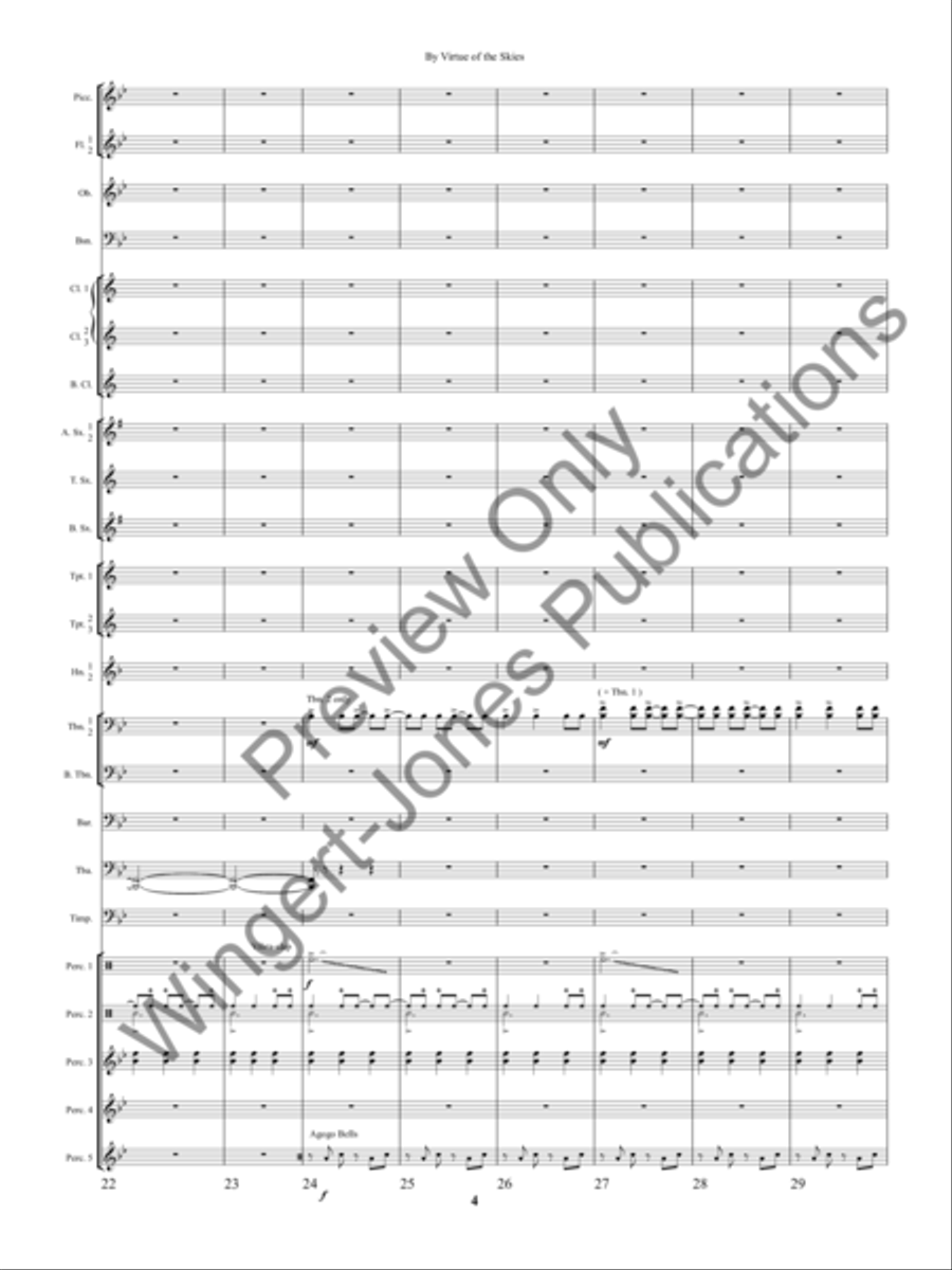 By Virtue of the Skies Concert Band scores gallery preview page 7