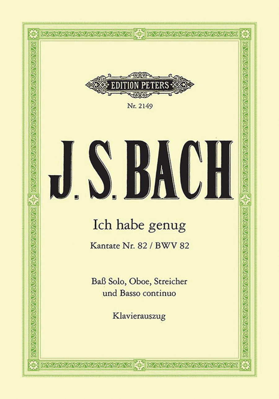 Cantata No.82 (Ich habe genug) - BWV 82 Bass Voice scores gallery preview page 1