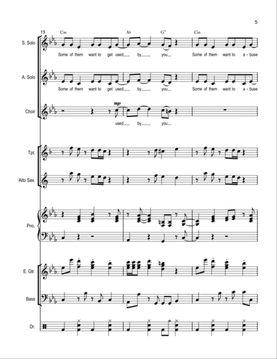 Sweet Dreams (Are Made Of This) Choir scores gallery preview page 5