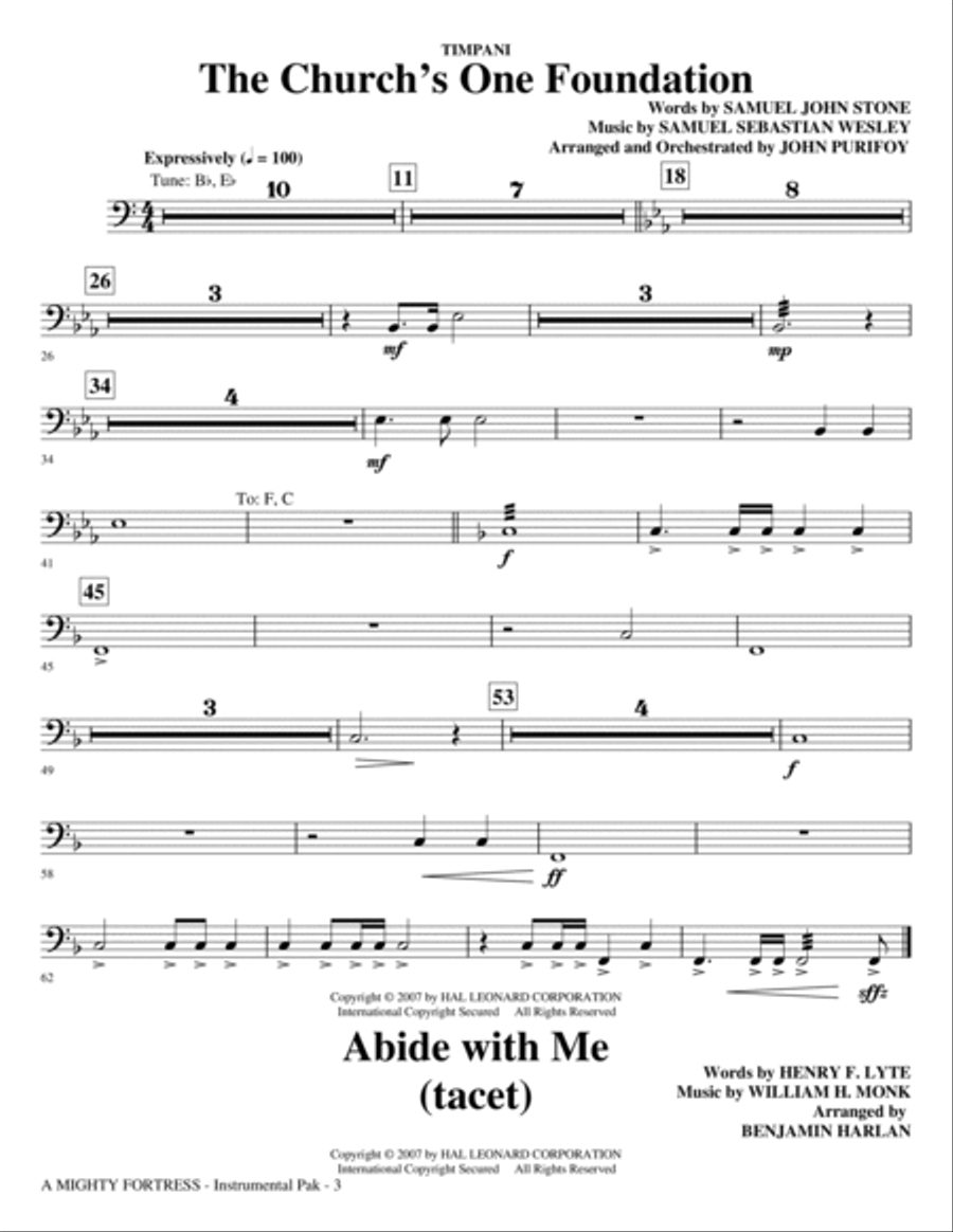 A Mighty Fortress - A Festival of Hymns - Timpani Choir scores gallery preview page 3
