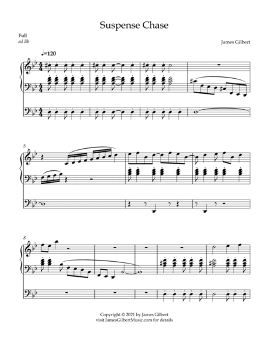 Suspense Chase Organ Solo scores gallery preview page 2