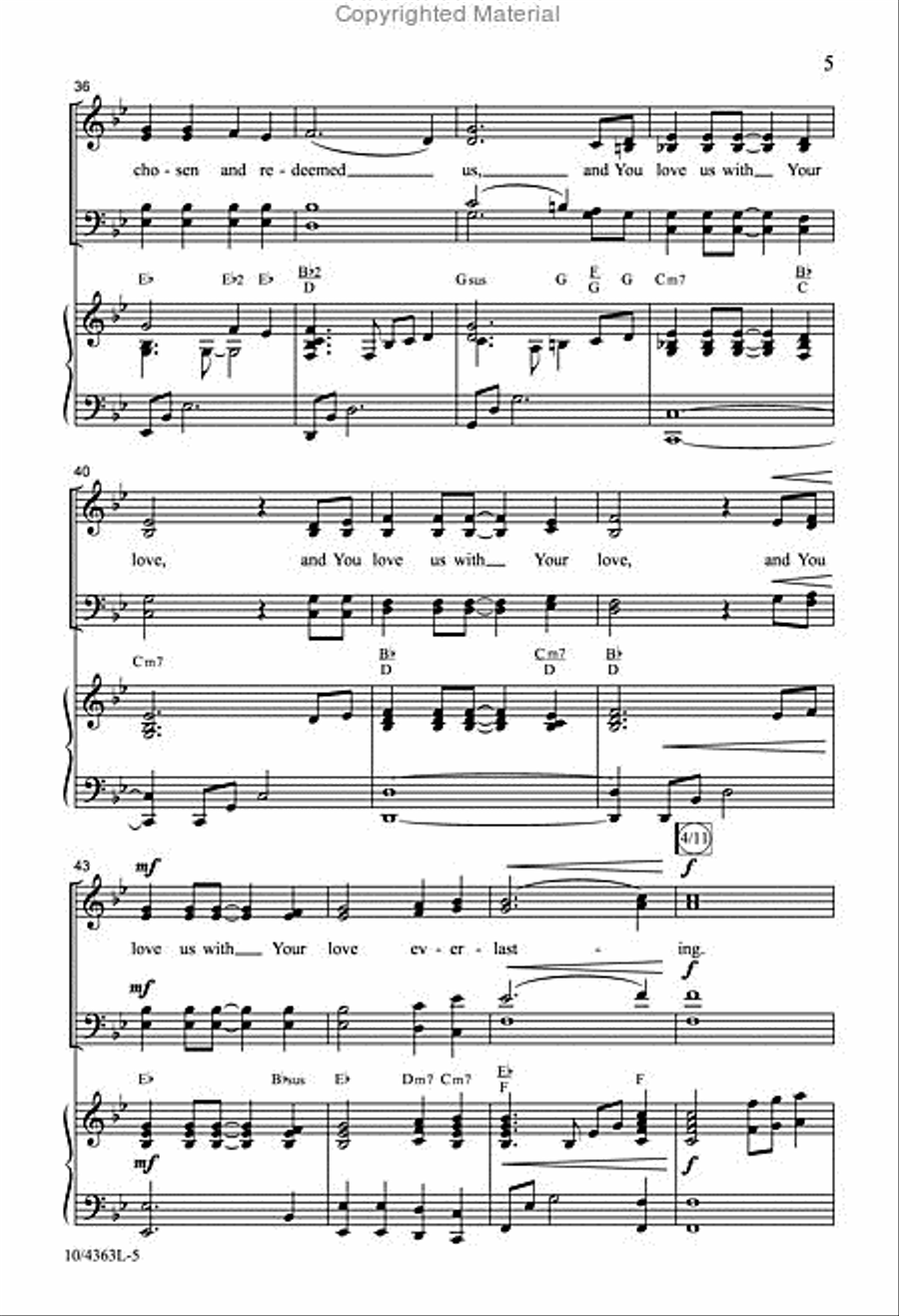 Everlasting to Everlasting 4-Part scores gallery preview page 5