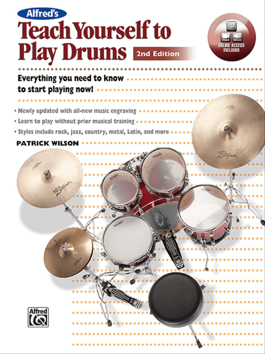 Alfred's Teach Yourself to Play Drums Drum Set scores gallery preview page 1