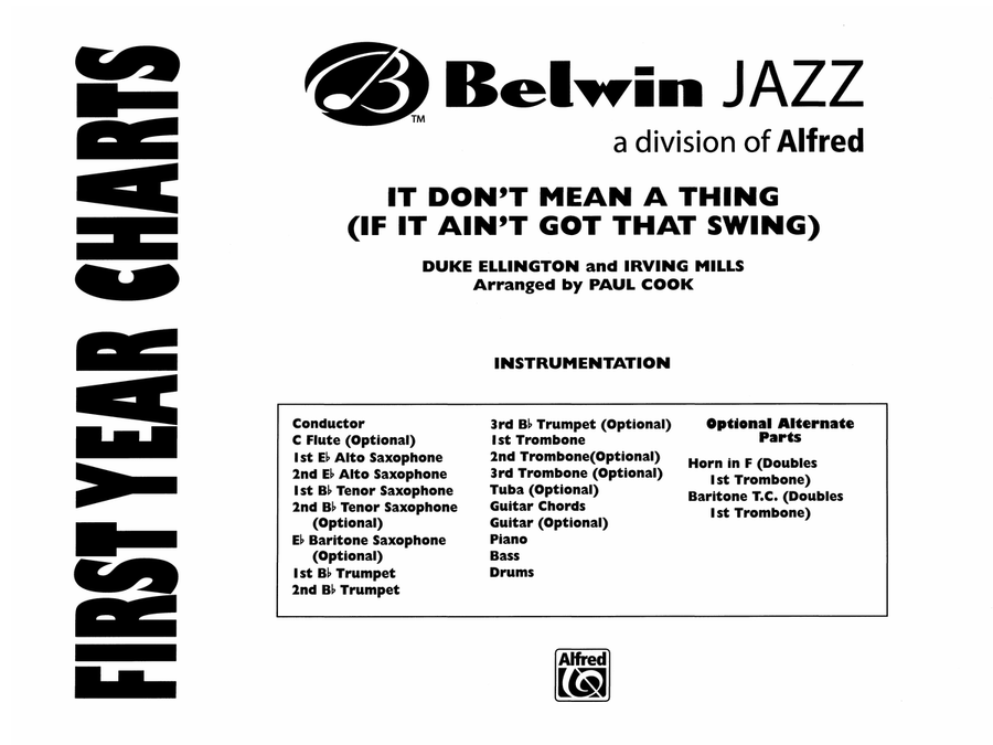 It Don't Mean a Thing (If It Ain't Got That Swing): Score