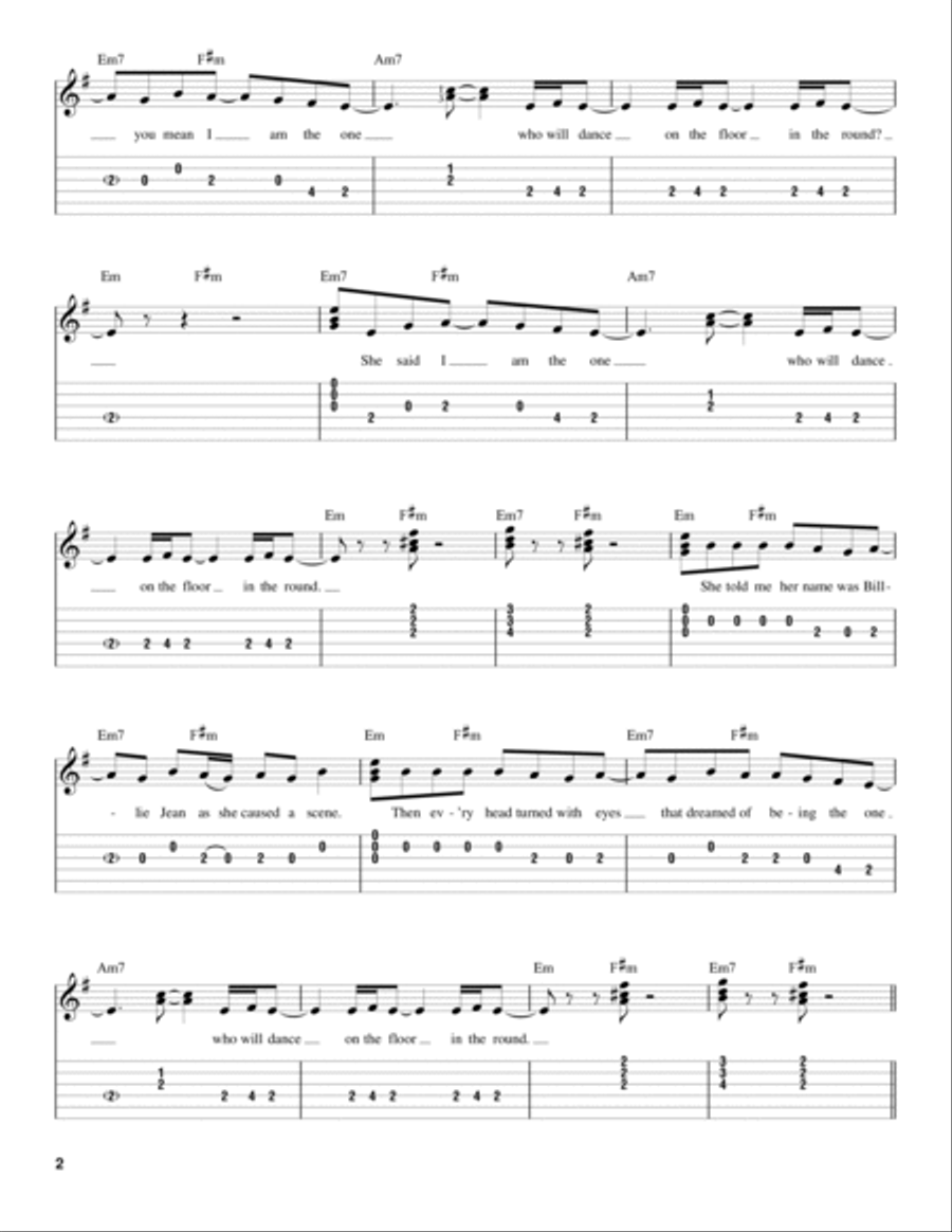 Billie Jean Acoustic Guitar scores gallery preview page 2