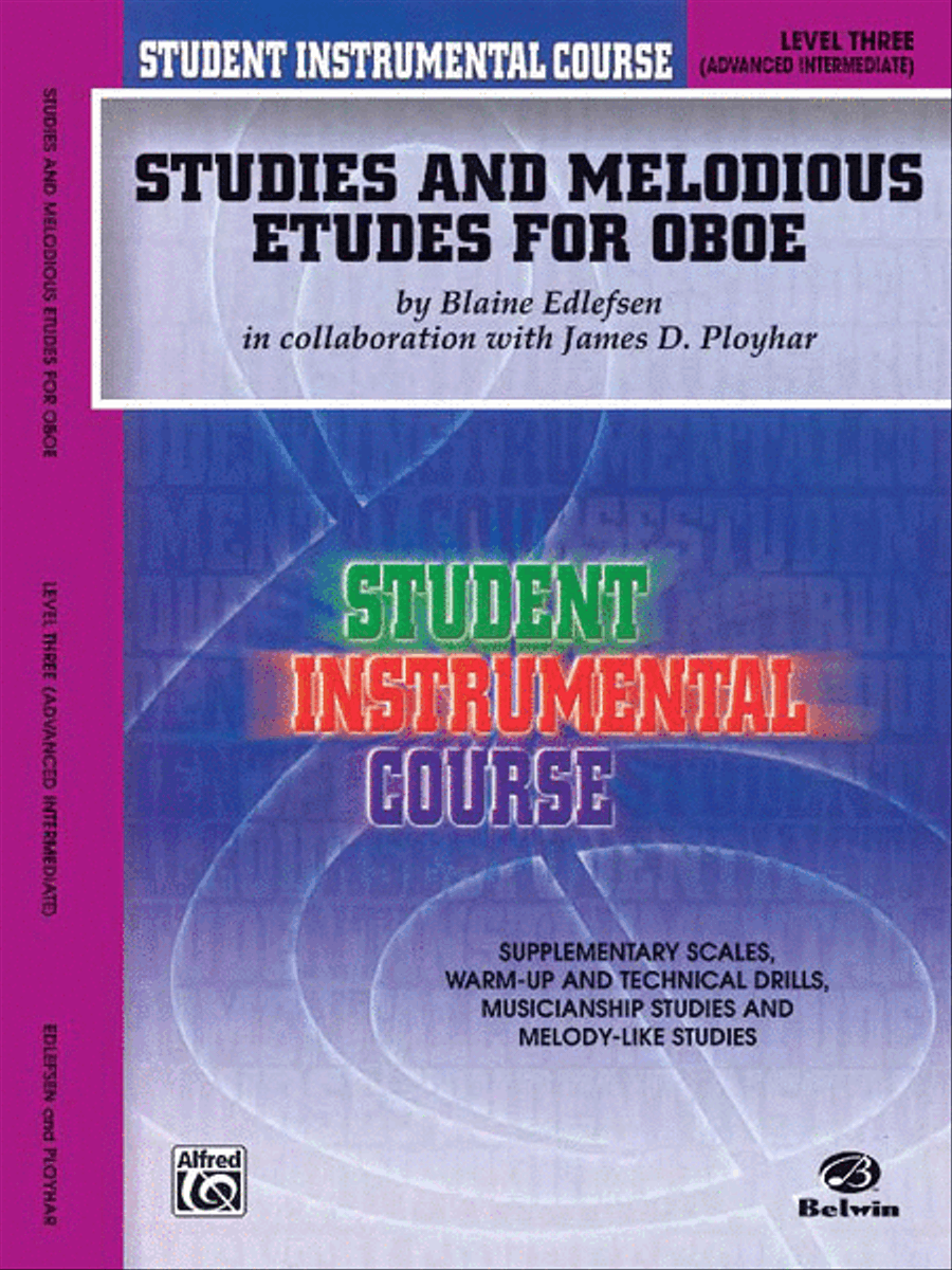 Student Instrumental Course Studies and Melodious Etudes for Oboe Oboe scores gallery preview page 1