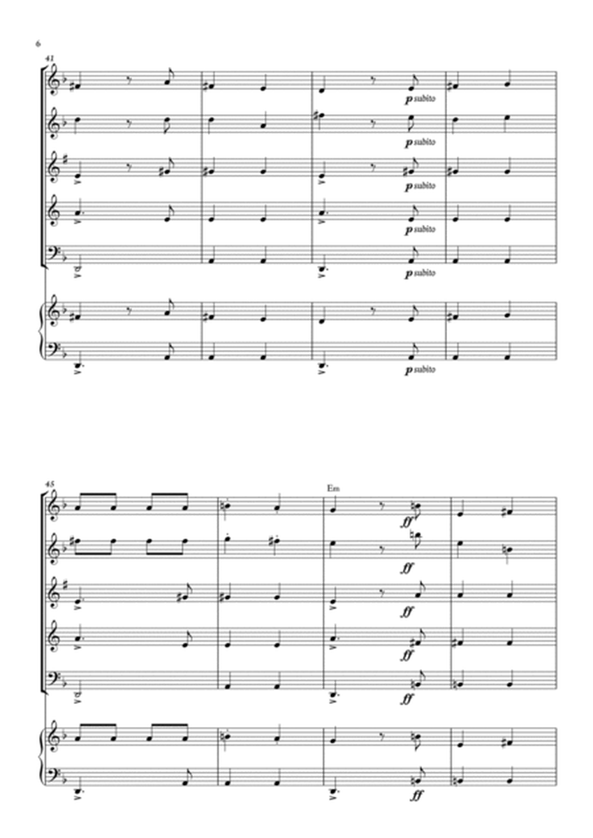 Habanera - Carmen - Georges Bizet, for Woodwind Quintet in a easy version with piano and chords. image number null