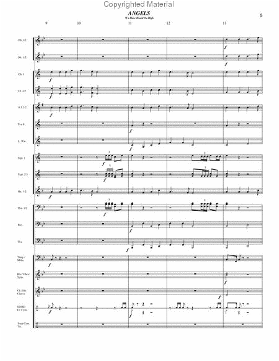 Angels We Have Heard on High Concert Band scores gallery preview page 5