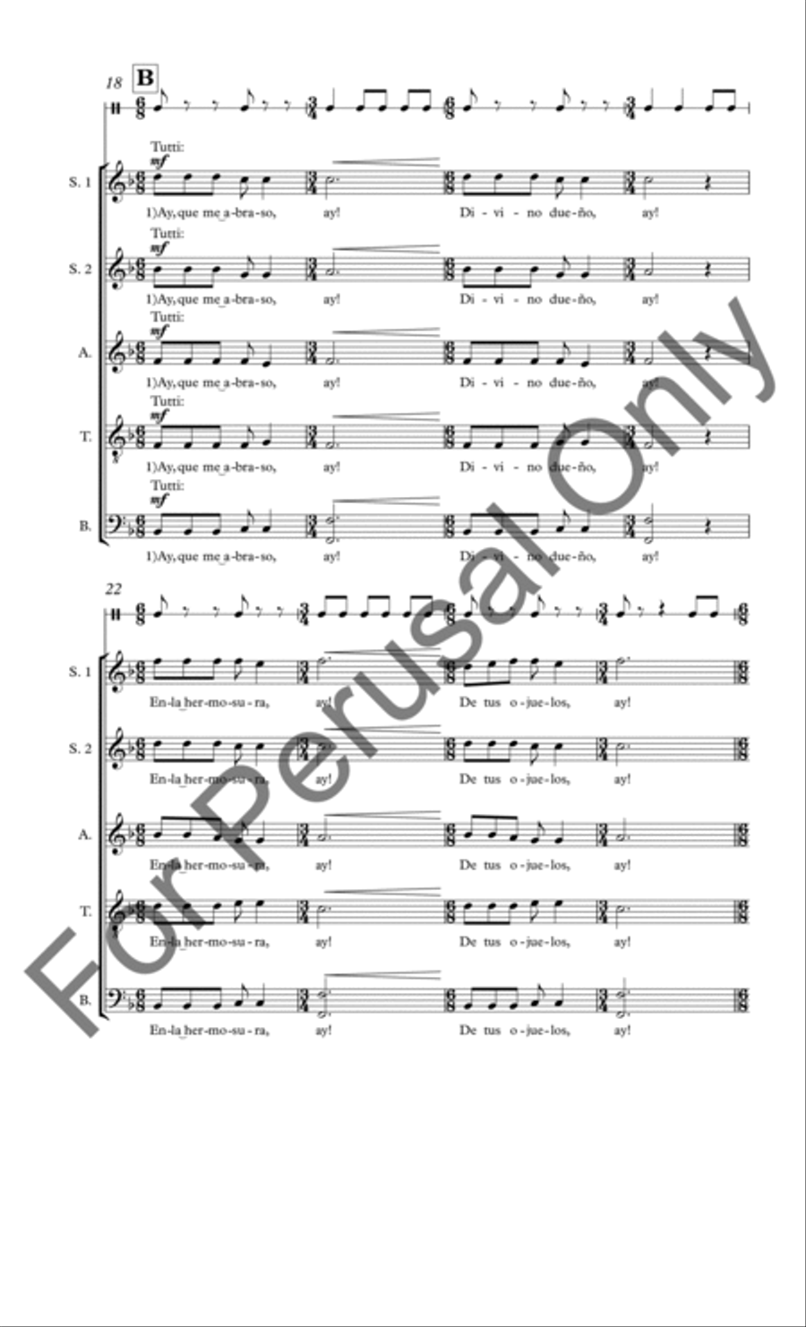 Convidando esta la noche SSATB scores gallery preview page 4