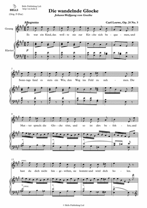 Die wandelnde Glocke, Op. 20 No. 3 (A Major)