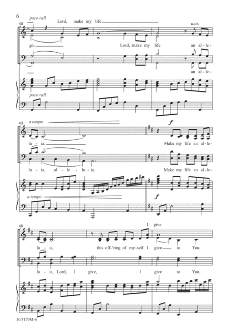 Make My Life an Alleluia 4-Part scores gallery preview page 6