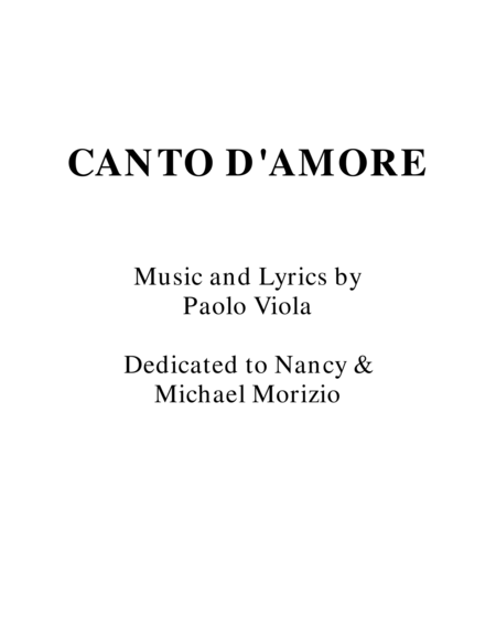Canto D'Amore image number null