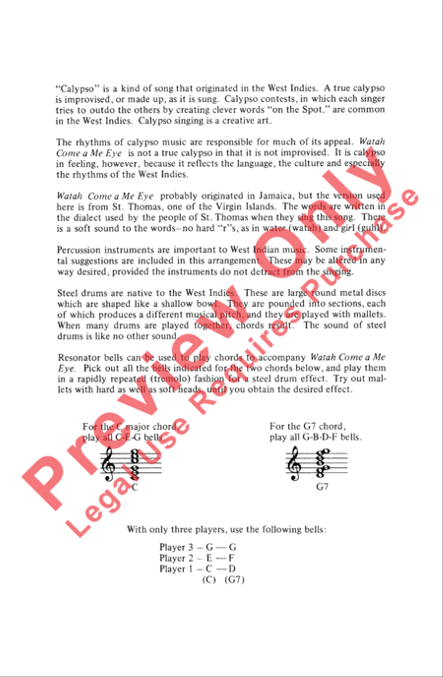 Watah Come a Me Eye 2-Part scores gallery preview page 2