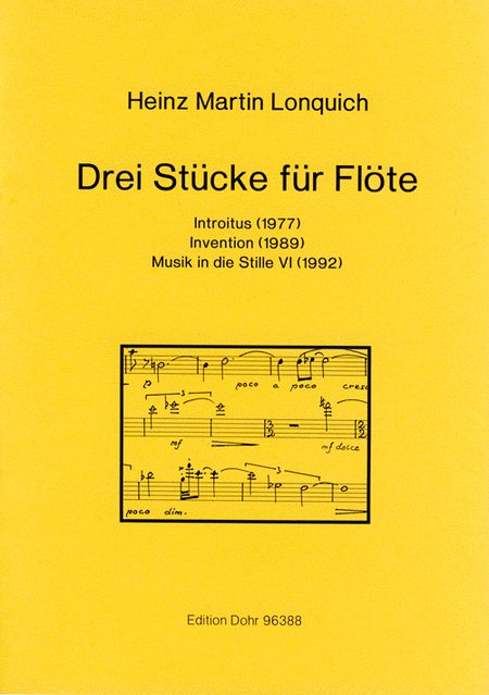 Drei Stücke für Flöte (1977-1992)