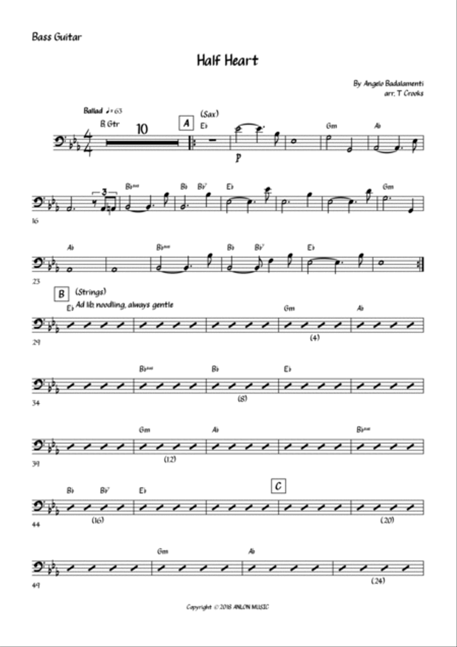 Half Heart Half Heart Tenor Saxophone scores gallery preview page 6