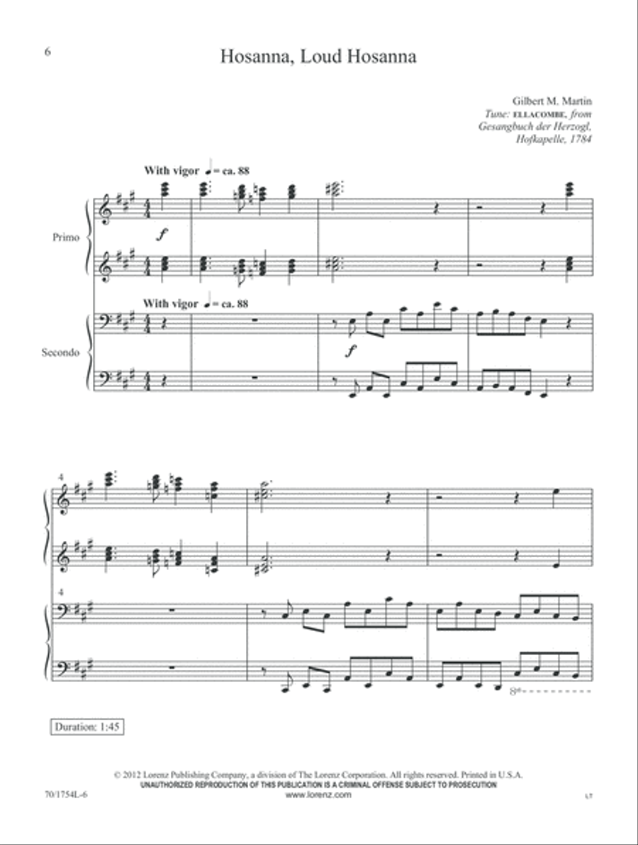 Palms to Victory Piano Duet scores gallery preview page 6
