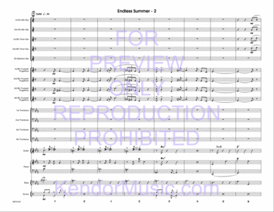 Endless Summer (Full Score) Jazz Ensemble scores gallery preview page 3