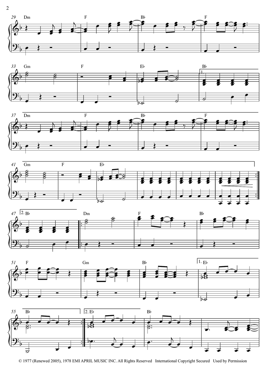 Mr. Blue Sky Piano Solo scores gallery preview page 2