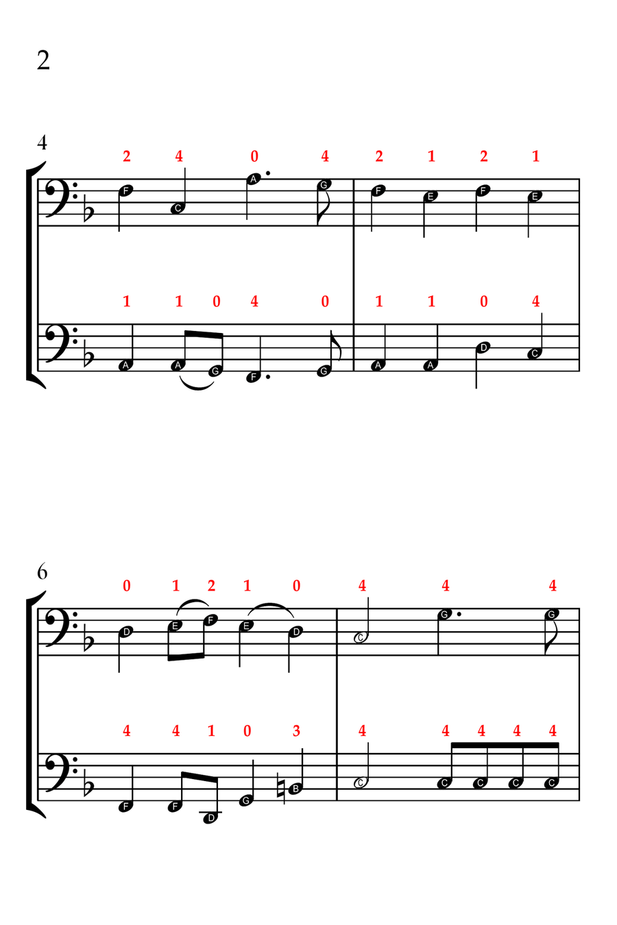 Angels from the Realms of Glory (CELLO DUET - EASY LEVEL) String Duet scores gallery preview page 3