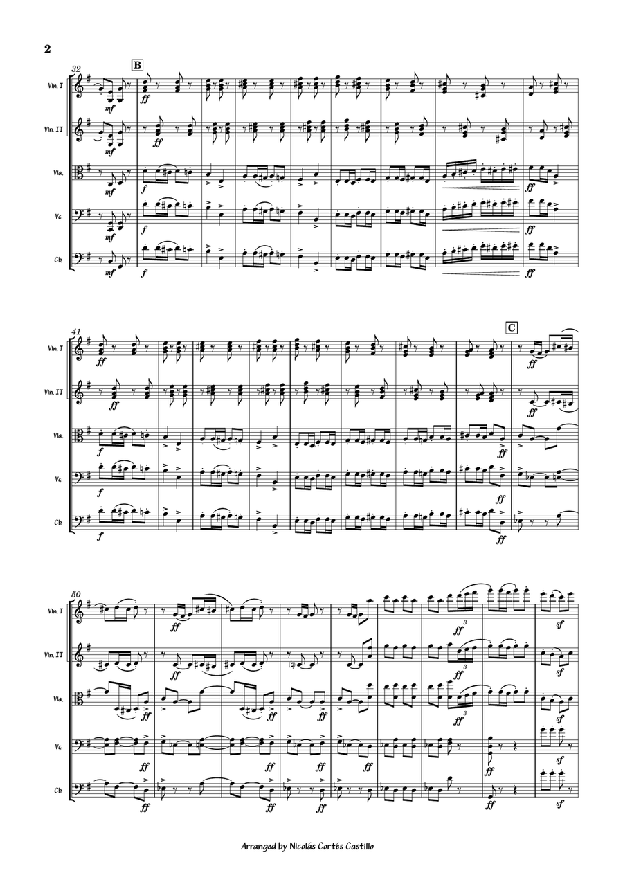 Tchaikovsky - Russian Dance, Trepak (The Nutcracker) for String orchestra String Orchestra scores gallery preview page 3