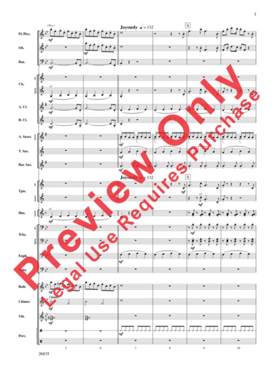 Snow Day Celebration! Concert Band scores gallery preview page 4