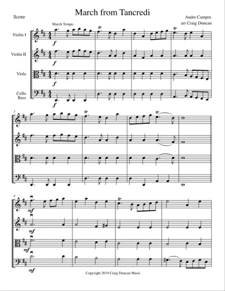 March from Tancredi Set of Parts scores gallery preview page 2
