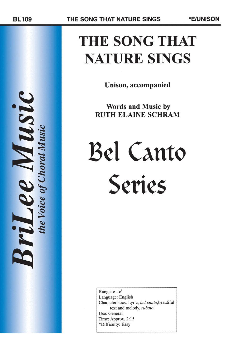 The Song That Nature Sings Unison Choir scores gallery preview page 1