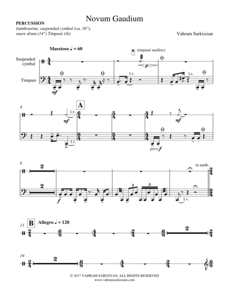 Novum Gaudium (percussion part) image number null