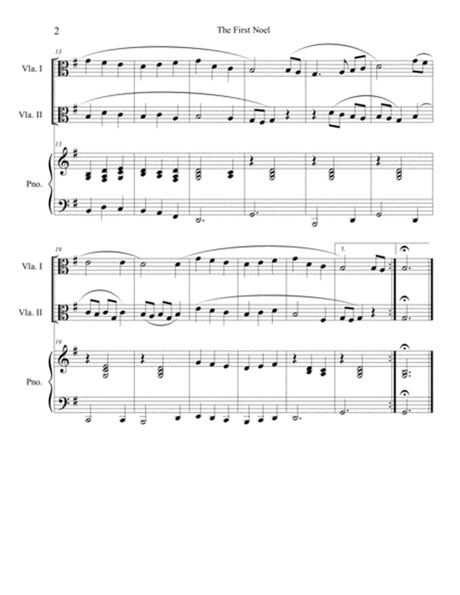 The First Noel (viola duet) with piano accompaniment image number null