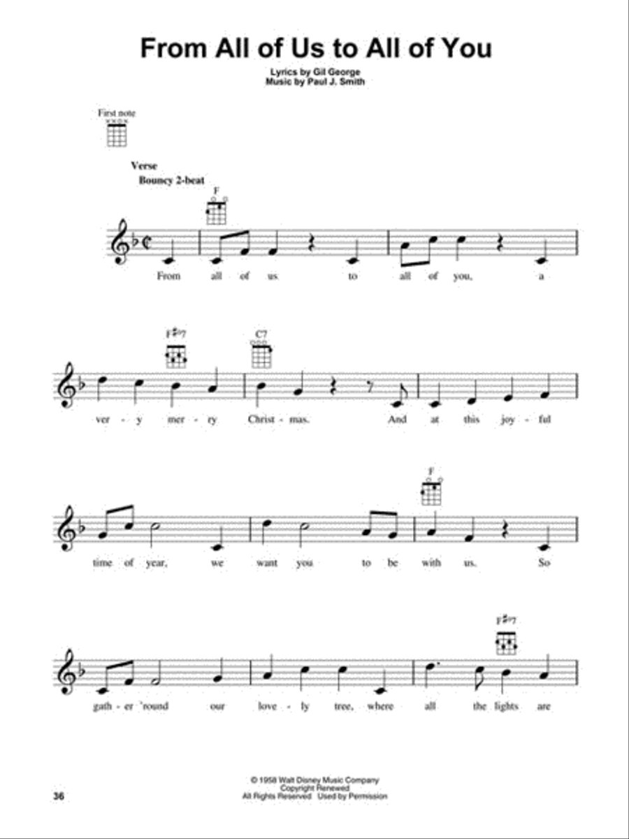 Christmas with Disney Ukulele scores gallery preview page 4