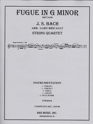 Fugue in G Minor, BWV 542b