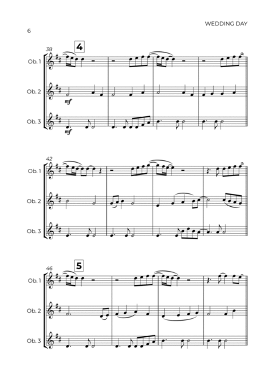 Wedding Day Woodwind Trio scores gallery preview page 6